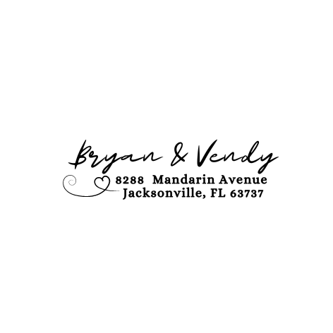 Wedding Address Stamp #10