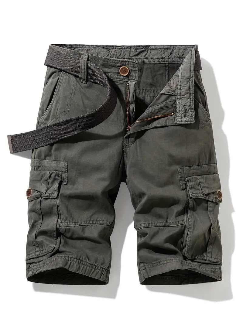 Solid Cargo Men's Shorts