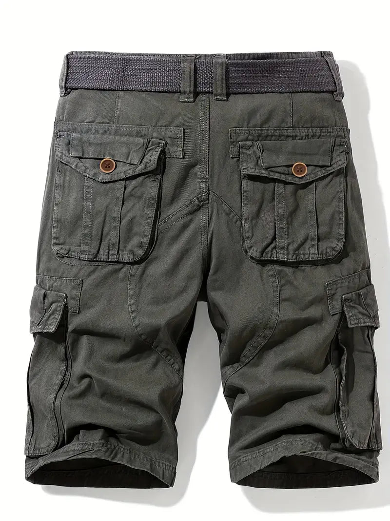 Solid Cargo Men's Shorts