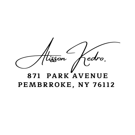 Design #2  Address Stamp