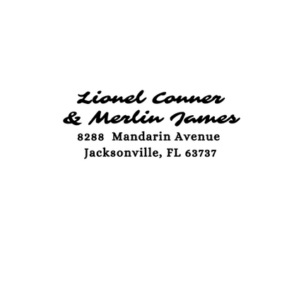 Wedding Address Stamp #9