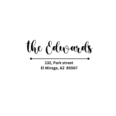 Design #1 Address Stamp