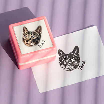 Custom Cat Portrait Stamp