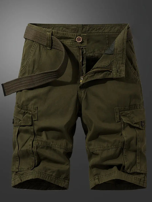 Solid Cargo Men's Shorts